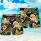 Bearded Dragon Tropical Leaf Lover Beach Shorts Design View For Summer Events And Coastal Getaways