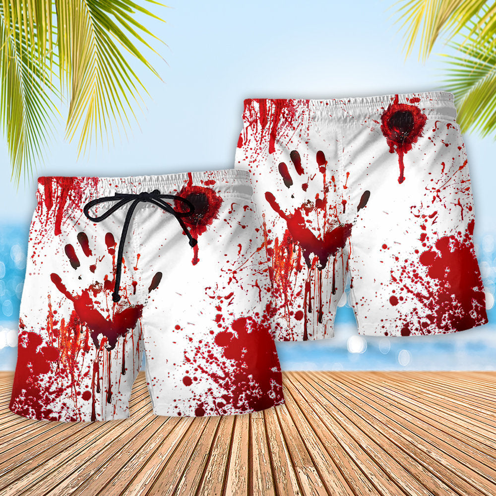 Halloween Blood Scary Haunted Beach Shorts Print View For Coastal Escapes And Casual Outings