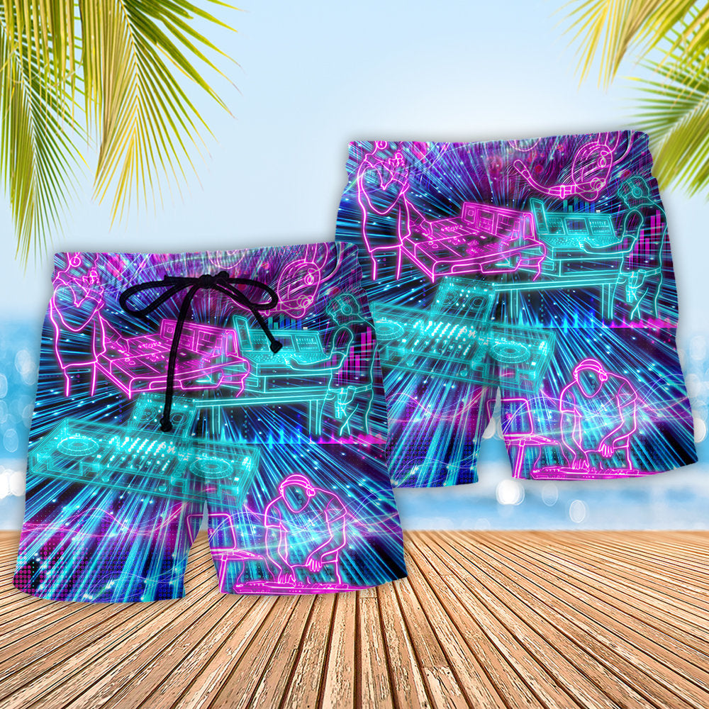 Audio Engineer Neon Beach Shorts For Resort Travel And Thoughtful Summer Gifting