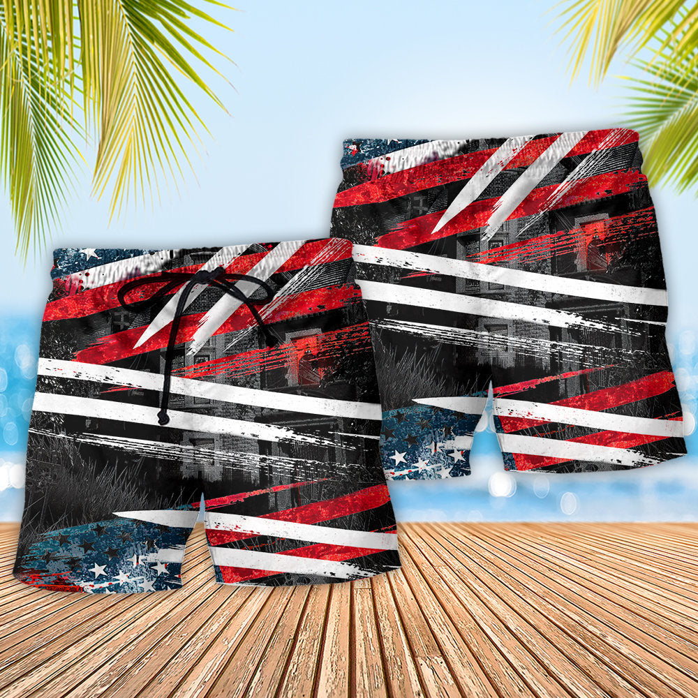 Halloween Spooky Story Celebration Beach Shorts Pattern View For Vacation Travel And Outdoor Fun