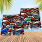 Turtle Swimming USA Flag Independence Day Beach Shorts For Outdoor Adventures And Thoughtful Seasonal Gifts