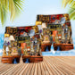 Antique Vintage Collectibles Lover Beach Shorts Design Detail For Casual Warm Weather Outfits