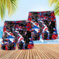 Veteran USA Camo Independence Day Beach Shorts Design View For Summer Events And Coastal Getaways
