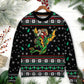 Christmas Santa With Fantasy Dragon Sweater For Festive Parties Family Photos And Comfortable Seasonal Wear