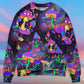 Hippie Mushroom Sweater For Festival Adventures Vacations And Relaxed Daily Styling
