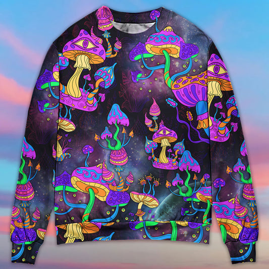 Hippie Mushroom Sweater For Festival Adventures Vacations And Relaxed Daily Styling