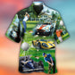 Racing Golf Hawaiian Shirt Design View For Casual Summer Styling