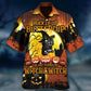 Halloween Cat Hawaiian Shirt Detailed Pattern View For Outdoor Gatherings