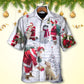 Snowman Christmas Santa Animals Hawaiian Shirt Pattern View For Lightweight Everyday Style