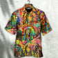 Bohemian American DNA Hawaiian Shirt Design Detail For Sunny Adventures And Casual Wear