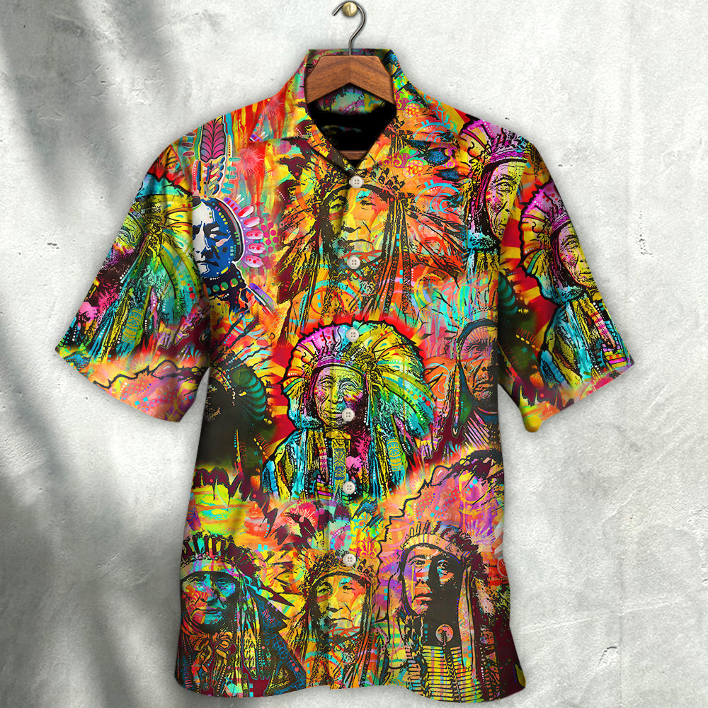 Bohemian American DNA Hawaiian Shirt Design Detail For Sunny Adventures And Casual Wear