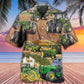Green Tractor Farm Hawaiian Shirt Design View For Resort Travel And Thoughtful Gifting