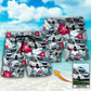 RV Camper Tropical Floral Personalized Photo Beach Shorts Graphic Detail For Resort Trips And Casual Outings