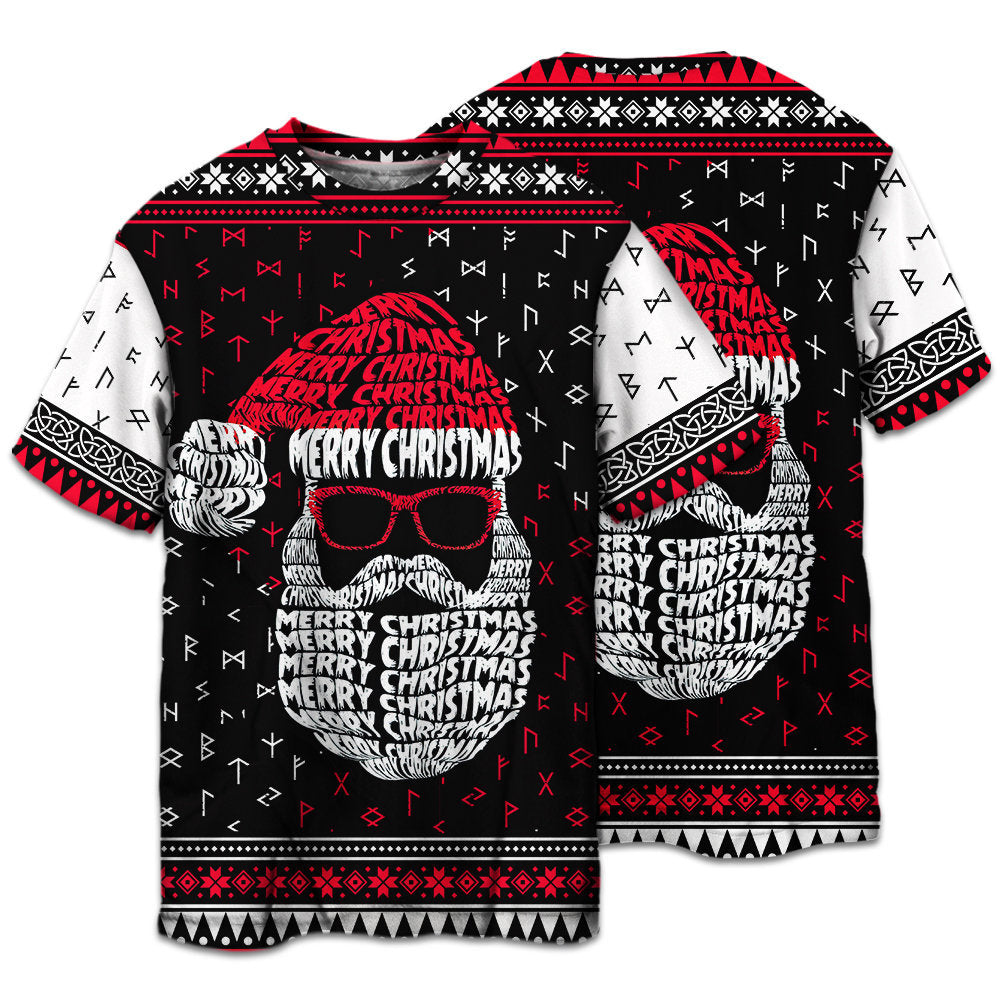Retro Nordic Santa Christmas Short Sleeve Pajamas Set For Christmas Mornings And Relaxed Lounging