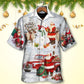 Watercolor Christmas Gift Snow Hawaiian Shirt Artwork View For Coastal Escapes And Resort Style