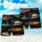 Muscle Car Racing Speed Beach Shorts Artwork Detail For Tropical Travel And Everyday Wear