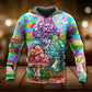 Hippie Happy Mushroom Life Hoodie For Bohemian Events Everyday Wear And Creative Gifting