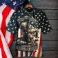 American Honoring Heroes Remember Sacrifice Hawaiian Shirt Pattern Detail For Vacation Travel And Daily Wear