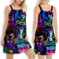 Cat DJ Life V-Neck Sleeveless Cami Dress For Parties And Relaxed Warm Weather Outfits