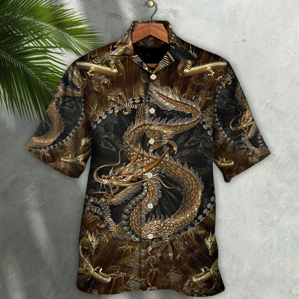 Colorful Dragon Hawaiian Shirt Design View For Resort Travel And Thoughtful Gifting