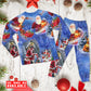 Merry Christmas Santa Holiday Arrival Long Sleeve Pajamas Set For Winter Nights And Thoughtful Gifting