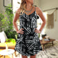 Skull Life And Death Quote V-Neck Sleeveless Cami Dress For Festivals Travel And Relaxed Casual Summer Wear