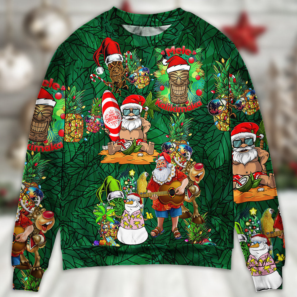 Tiki Christmas Funny Sweater For Winter Parties Seasonal Adventures And Relaxed Everyday Styling