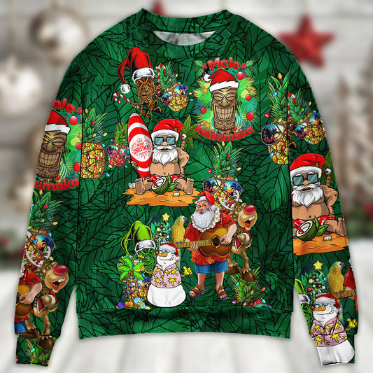 Tiki Christmas Funny Sweater For Winter Parties Seasonal Adventures And Relaxed Everyday Styling