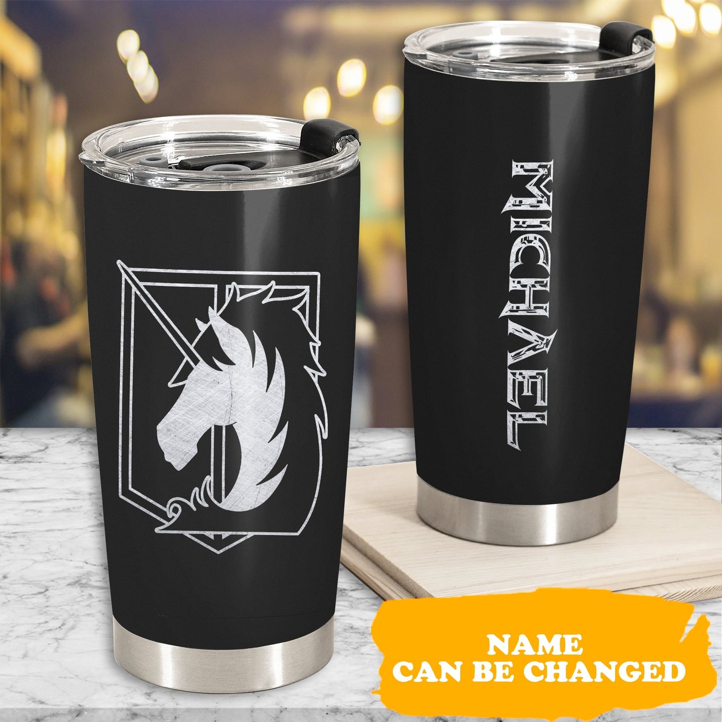Fantasy Military Emblem Personalized 20 Oz Tumbler For Coffee Travel And Daily Drinks