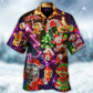 Funny Neon Christmas Tree Elf Gingerbread Light Hawaiian Shirt For Warm Weather Adventures And Everyday Comfort