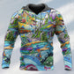 Hippie Colorful Shark Peace Hoodie For Beach Lovers Outdoor Activities And Thoughtful Gifts