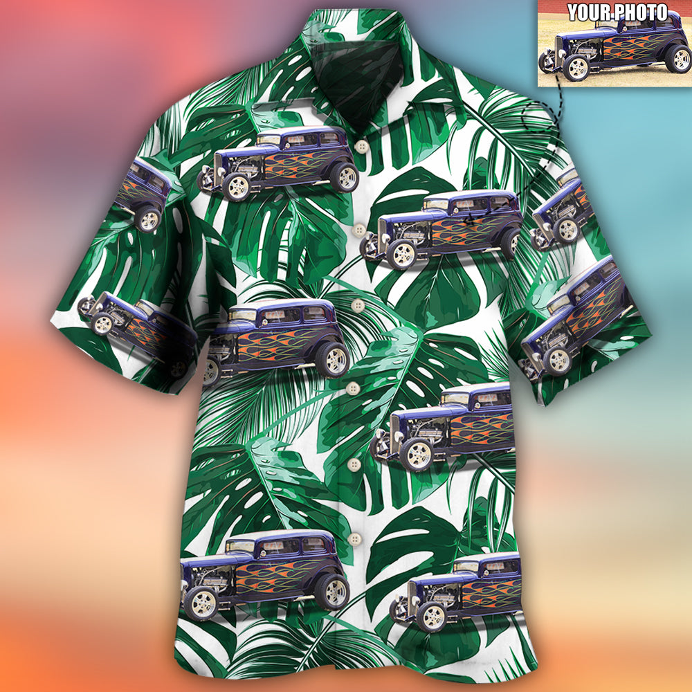 Hot Rod Various Custom Photo Hawaiian Shirt Design Detail For Sunny Adventures And Casual Wear