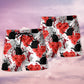 Black Cat Beach Shorts Pattern Detail For Poolside Fun And Relaxed Casual Wear