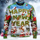Christmas Happy New Year Snow Sweater For Holiday Parties Family Gatherings And Seasonal Gift Giving