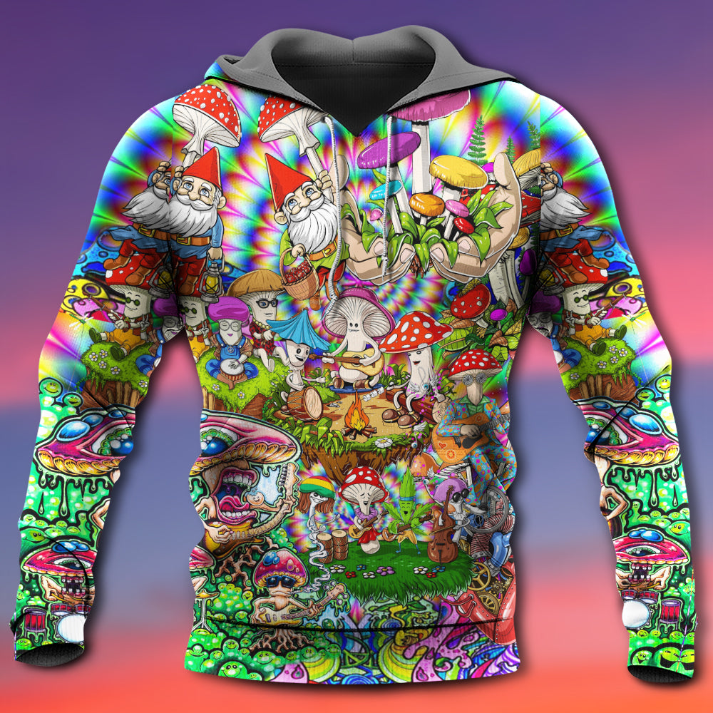 Hippie Mushroom Music Life Band Hoodie For Music Inspired Outfits Festivals And Relaxed Everyday Wear