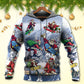 Santa Skateboard Snow Mountain Hoodie For Festive Celebrations Seasonal Trips And Relaxed Winter Wear