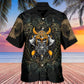 Dark Fantasy Viking Skull King Hawaiian Shirt Summer Design Detail For Coastal Travel
