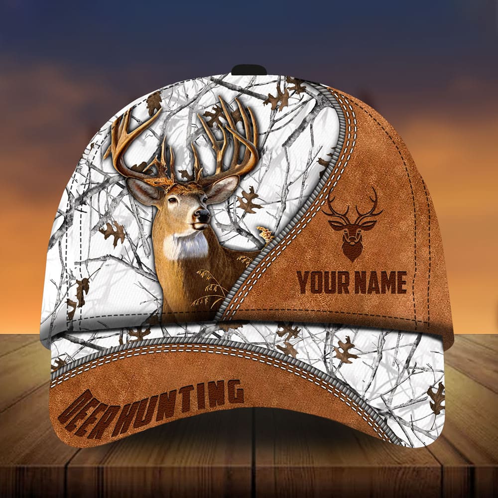 Leather Deer Hunting Personalized Classic Cap For Summer Vacations Parties And Outdoor Events