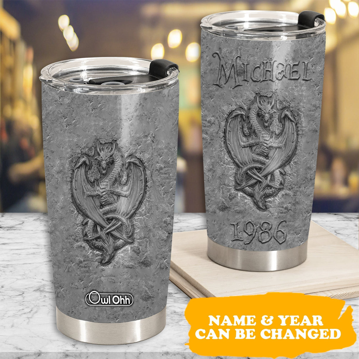 Dragon Fossil Scary Lover Personalized 20 Oz Tumbler For Coffee Travel And Daily Drinks