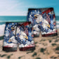 American Eagle Patriotic Beach Shorts Pattern Detail For Relaxed Weekends And Lightweight Summer Style