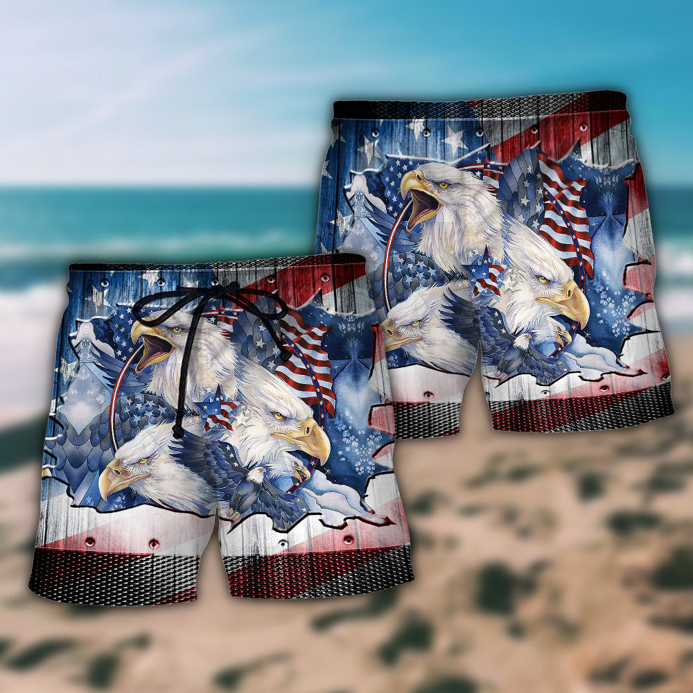 American Eagle Patriotic Beach Shorts Pattern Detail For Relaxed Weekends And Lightweight Summer Style