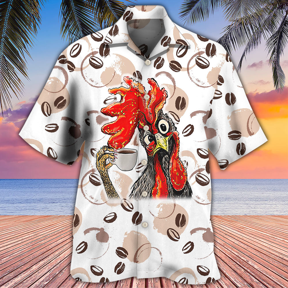 Coffee Chickens Hawaiian Shirt For Vacation Days And Relaxed Coastal Outings