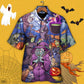Funny Magical Halloween Witch Pumpkin Forest Hawaiian Shirt For Warm Weather Adventures And Everyday Comfort