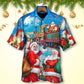 Christmas Santa Train Gift Hawaiian Shirt For Summer Vacation And Beach Travel