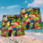 Colorful Chicken Family Lover Farm Beach Shorts Pattern View For Resort Days And Outdoor Activities