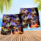 Halloween Pumpkin Pug Never Mind The Witch Beach Shorts Graphic Detail For Resort Trips And Casual Outings