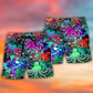 Colorful Octopus Light Fantasy Beach Shorts For Sunny Holidays And Comfortable Daily Styling