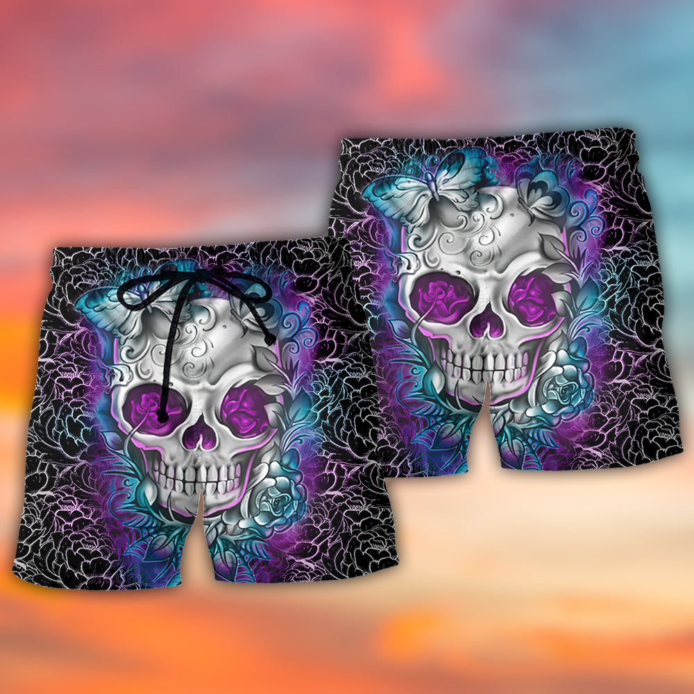Skull Butterfly Flower Lightning Beach Shorts For Outdoor Adventures And Thoughtful Seasonal Gifts