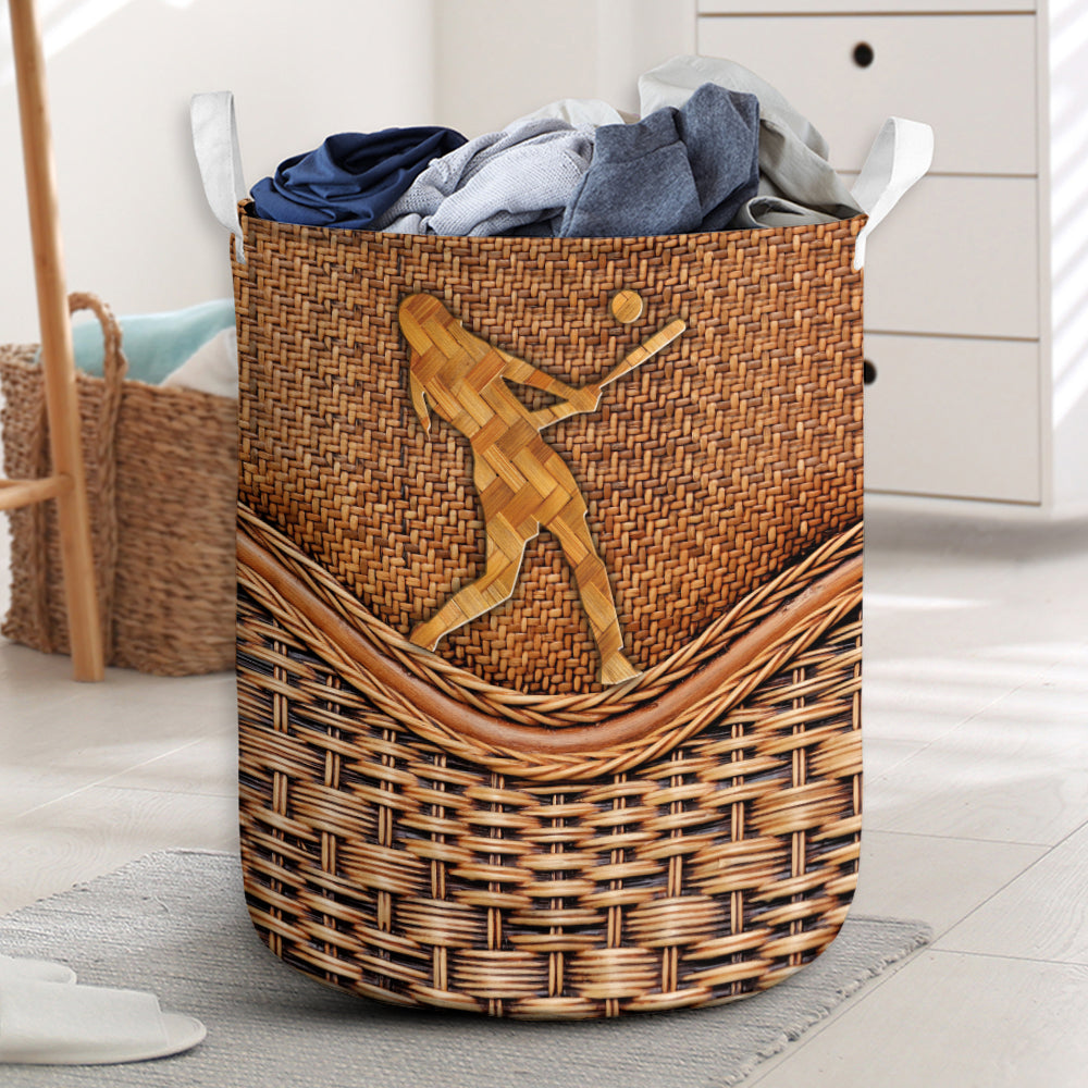 Baseball Funny Free Strong Laundry Basket For Room Home Organizer