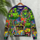 Hippie Space Alien Cosmic Sweater For Psychedelic Art Fans Outdoor Events And Distinctive Gifts
